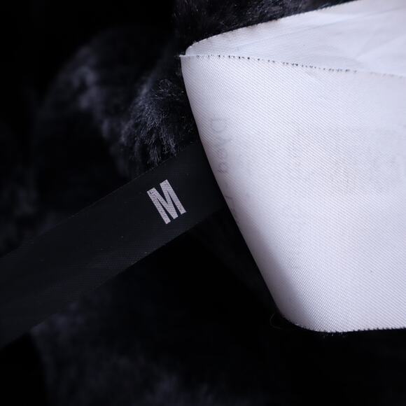 MODA ITALIA Lambskin and Shearling Coat Off-Center Shawl Collar Women's M - Picture 9 of 11